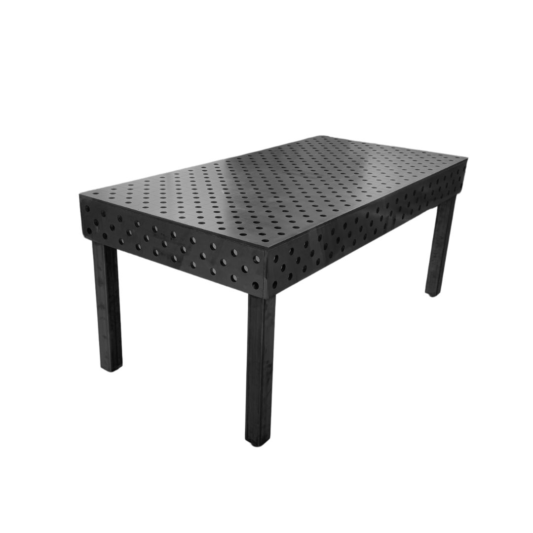 (B) Svařovací stůl 15 mm, upínací otvory po 50 mm, rastr 100x100